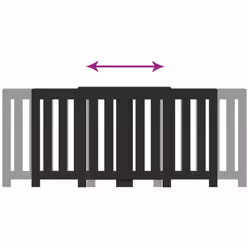 vidaXL Radiator Cover Heater Cover Slats Radiator Shelf Black Engineered Wood - Additional view 5
