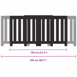 vidaXL Radiator Cover Heater Cover Slats Radiator Shelf Black Engineered Wood - Additional view 9