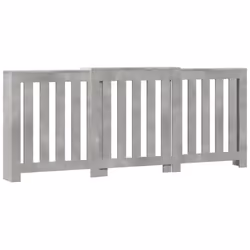 vidaXL Radiator Cover Heater Cover Slat Cabinet Concrete Grey Engineered Wood