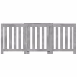 vidaXL Radiator Cover Heater Cover Slat Cabinet Concrete Grey Engineered Wood - Additional view 2