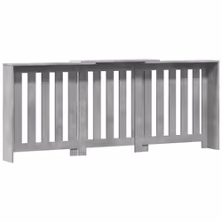 vidaXL Radiator Cover Heater Cover Slat Cabinet Concrete Grey Engineered Wood - Additional view 4