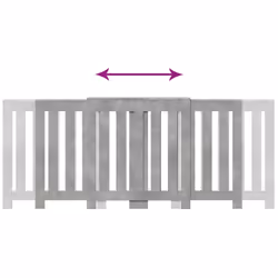 vidaXL Radiator Cover Heater Cover Slat Cabinet Concrete Grey Engineered Wood - Additional view 5