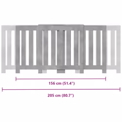 vidaXL Radiator Cover Heater Cover Slat Cabinet Concrete Grey Engineered Wood - Additional view 9