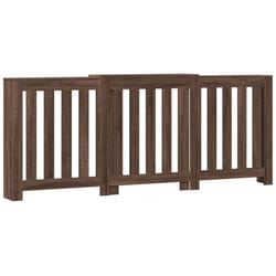 vidaXL Radiator Cover Heater Cover Radiator Shelf Brown Oak Engineered Wood