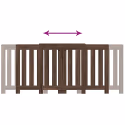 vidaXL Radiator Cover Heater Cover Radiator Shelf Brown Oak Engineered Wood - Additional view 5