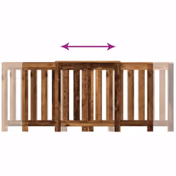 vidaXL Radiator Cover Heater Cover Radiator Shelf Old Wood Engineered Wood - Additional view 5