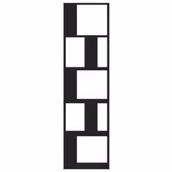 vidaXL Bookcase 5-Tier Bookshelf Storage Book Shelf Book Rack Engineered Wood - black, 45 x 23.5 x 162.5 cm