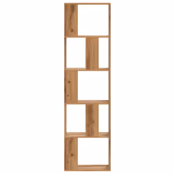 vidaXL Bookcase 5-Tier Bookshelf Storage Book Shelf Book Rack Engineered Wood - oak, 45 x 23.5 x 162.5 cm