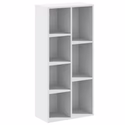 vidaXL Bookcase Bookshelf Rack Storage Cabinet Book Stand Engineered Wood - white
