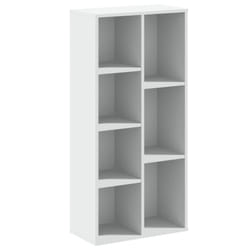 vidaXL Bookcase Bookshelf Rack Storage Cabinet Book Stand Engineered Wood - white