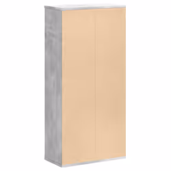 vidaXL Bookcase Bookshelf Rack Storage Cabinet Book Stand Engineered Wood - concrete grey - Additional view 5
