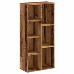 vidaXL Bookcase Bookshelf Rack Storage Cabinet Book Stand Engineered Wood - old wood