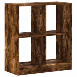 vidaXL Bookcase Bookshelf Rack Storage Cabinet Engineered Wood - smoked oak, 68.5 x 32 x 75 cm - Additional view 5