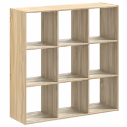 vidaXL Bookcase Bookshelf Book Rack Storage Cabinet Engineered Wood - sonoma oak, 102 x 32 x 102 cm - Additional view 5