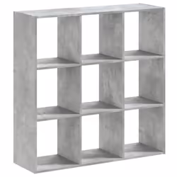 vidaXL Bookcase Bookshelf Book Rack Storage Cabinet Engineered Wood - concrete grey, 102 x 32 x 102 cm - Additional view 5