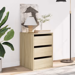 vidaXL Corner Chest of Drawers Storage Drawer Side Cabinet Engineered Wood - sonoma oak, 40 x 41 x 58 cm - Additional view 2