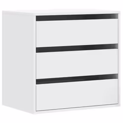 vidaXL Corner Chest of Drawers Storage Drawer Side Cabinet Engineered Wood - white, 60 x 41 x 58 cm