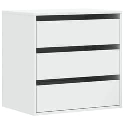 vidaXL Corner Chest of Drawers Storage Drawer Side Cabinet Engineered Wood - white, 60 x 41 x 58 cm