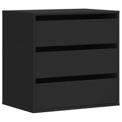 vidaXL Corner Chest of Drawers Storage Drawer Side Cabinet Engineered Wood - black, 60 x 41 x 58 cm