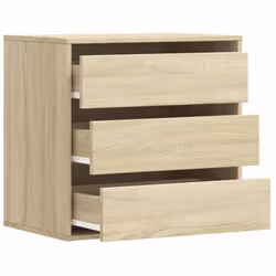 vidaXL Corner Chest of Drawers Storage Drawer Side Cabinet Engineered Wood - sonoma oak, 60 x 41 x 58 cm - Additional view 4