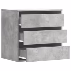 vidaXL Corner Chest of Drawers Storage Drawer Side Cabinet Engineered Wood - concrete grey, 60 x 41 x 58 cm - Additional view 4