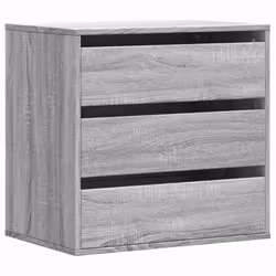 vidaXL Corner Chest of Drawers Storage Drawer Side Cabinet Engineered Wood - grey sonoma, 60 x 41 x 58 cm
