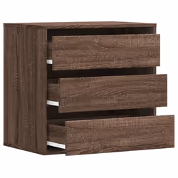 vidaXL Corner Chest of Drawers Storage Drawer Side Cabinet Engineered Wood - brown oak, 60 x 41 x 58 cm - Additional view 4