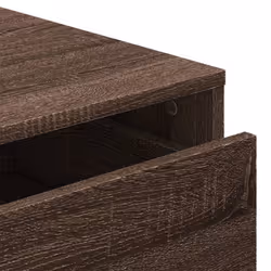 vidaXL Corner Chest of Drawers Storage Drawer Side Cabinet Engineered Wood - brown oak, 60 x 41 x 58 cm - Additional view 7