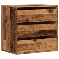 vidaXL Corner Chest of Drawers Storage Drawer Side Cabinet Engineered Wood - old wood, 60 x 41 x 58 cm