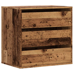 vidaXL Corner Chest of Drawers Storage Drawer Side Cabinet Engineered Wood - old wood, 60 x 41 x 58 cm