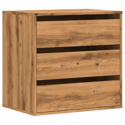 vidaXL Corner Chest of Drawers Storage Drawer Side Cabinet Engineered Wood - oak, 60 x 41 x 58 cm