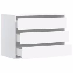 vidaXL Corner Chest of Drawers Storage Drawer Side Cabinet Engineered Wood - white, 80 x 41 x 58 cm - Additional view 4