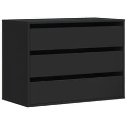 vidaXL Corner Chest of Drawers Storage Drawer Side Cabinet Engineered Wood - black, 80 x 41 x 58 cm