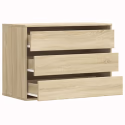 vidaXL Corner Chest of Drawers Storage Drawer Side Cabinet Engineered Wood - sonoma oak, 80 x 41 x 58 cm - Additional view 4