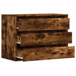 vidaXL Corner Chest of Drawers Storage Drawer Side Cabinet Engineered Wood - smoked oak, 80 x 41 x 58 cm - Additional view 4