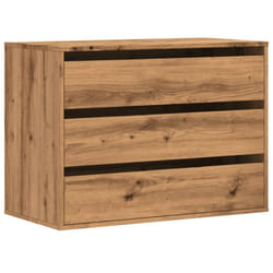 vidaXL Corner Chest of Drawers Storage Drawer Side Cabinet Engineered Wood - oak, 80 x 41 x 58 cm
