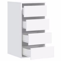 vidaXL Corner Chest of Drawers Storage Drawer Side Cabinet Engineered Wood - white, 40 x 41 x 76 cm - Additional view 4
