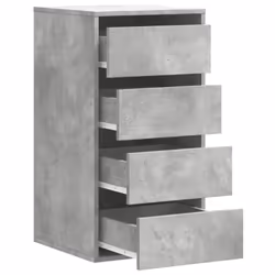 vidaXL Corner Chest of Drawers Storage Drawer Side Cabinet Engineered Wood - concrete grey, 40 x 41 x 76 cm - Additional view 4