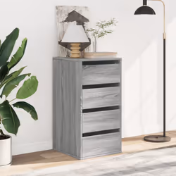 vidaXL Corner Chest of Drawers Storage Drawer Side Cabinet Engineered Wood - grey sonoma, 40 x 41 x 76 cm - Additional view 2