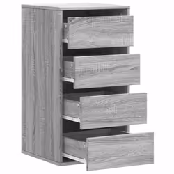 vidaXL Corner Chest of Drawers Storage Drawer Side Cabinet Engineered Wood - grey sonoma, 40 x 41 x 76 cm - Additional view 4