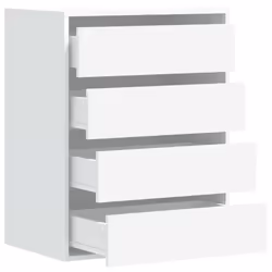 vidaXL Corner Chest of Drawers Storage Drawer Side Cabinet Engineered Wood - white, 60 x 41 x 76 cm - Additional view 4
