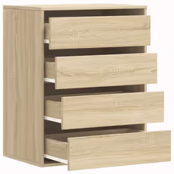 vidaXL Corner Chest of Drawers Storage Drawer Side Cabinet Engineered Wood - sonoma oak, 60 x 41 x 76 cm - Additional view 4