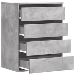 vidaXL Corner Chest of Drawers Storage Drawer Side Cabinet Engineered Wood - concrete grey, 60 x 41 x 76 cm - Additional view 4