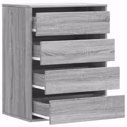 vidaXL Corner Chest of Drawers Storage Drawer Side Cabinet Engineered Wood - grey sonoma, 60 x 41 x 76 cm - Additional view 4