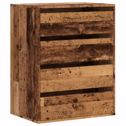 vidaXL Corner Chest of Drawers Storage Drawer Side Cabinet Engineered Wood - old wood, 60 x 41 x 76 cm