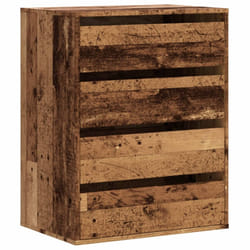 vidaXL Corner Chest of Drawers Storage Drawer Side Cabinet Engineered Wood - old wood, 60 x 41 x 76 cm