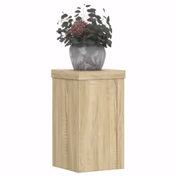 vidaXL Plant Stands Garden Plant Pot Holder Flower Stand 2 pcs Engineered wood - sonoma oak, 10 x 10 x 18 cm - Additional view 2