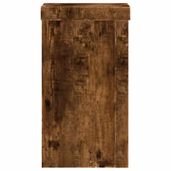 vidaXL Plant Stands Garden Plant Pot Holder Flower Stand 2 pcs Engineered wood - smoked oak, 10 x 10 x 18 cm - Additional view 4