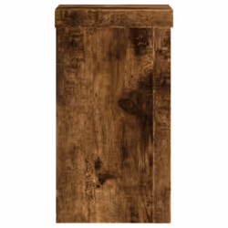 vidaXL Plant Stands Garden Plant Pot Holder Flower Stand 2 pcs Engineered wood - smoked oak, 10 x 10 x 18 cm - Additional view 5