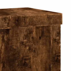 vidaXL Plant Stands Garden Plant Pot Holder Flower Stand 2 pcs Engineered wood - smoked oak, 10 x 10 x 18 cm - Additional view 7
